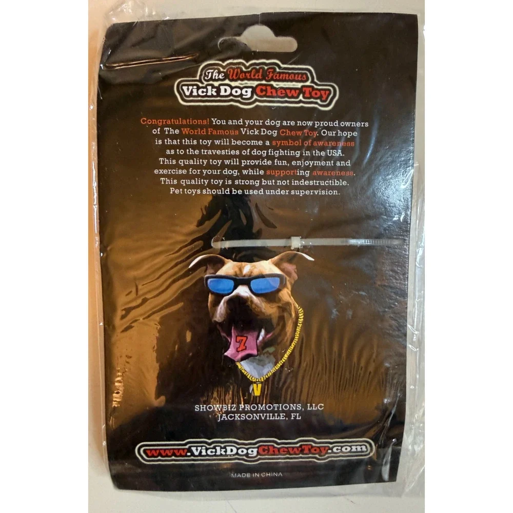 Michael Vick Dog Chew Toy Sealed Anti Dog Fighting Awareness Collectible 2007